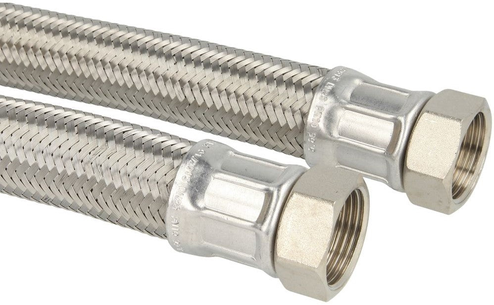 RVS flexibele leiding 3/4" 80 cm set van 2 stuks